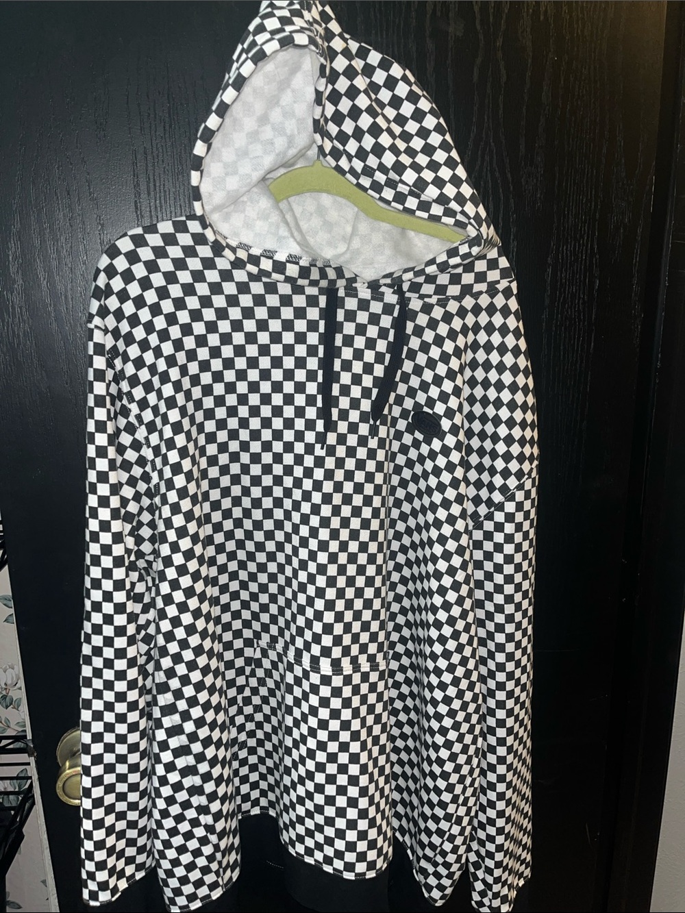 Vans Black & White Checkered Kids Hoodie